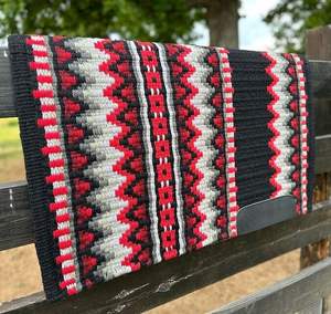 Couverture de selle occidentale en laine fabriquée à la main de qualité supérieure, douce et confortable, idéale pour le rodéo, le spectacle équestre, le travail au ranch - Product Image 5