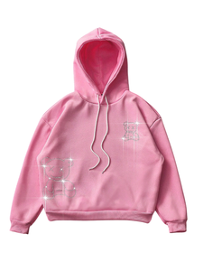 Sudadera con Capucha de Invierno Bordada con Pedrería, Unisex, Logotipo Personalizado, Venta al por Mayor, Ropa Urbana Brillante, Sudadera con Cremallera de Alta Calidad - Product Image 1