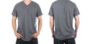 Camiseta personalizable de algodón 100% para hombre, duradera, de gran tamaño, cuello en V, transpirable, manga corta, diseño estampado, tela de punto de talla grande - Product Image 4