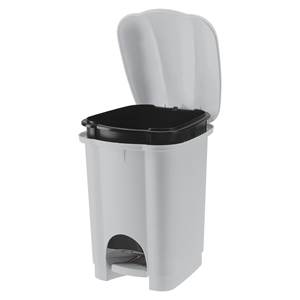 Poubelle de cuisine à pédale Carolina Grey, capacité 6L, modèle 810153610D - Product Image 1