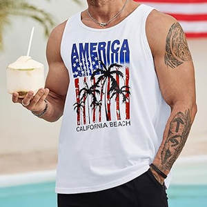 Nueva camiseta sin mangas para hombre, hecha a medida, transpirable, Color sólido, algodón y LICRA, de talla grande, camisetas sin mangas asequibles para hombre - Product Image 2