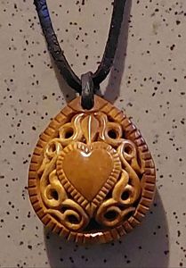 HOW <b>NECKLACES</b> FOR WOMEN MEN NATURAL <b>LARGE</b> BOHO TRIBAL SONO WOODEN <b>Pendant</b> on Adjustable Cord Handmade <b>Necklace</b> - Product Image 4