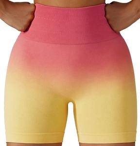 Shorts de Yoga Tie Dye Hechos a Medida al por Mayor, de Cintura Alta, Ajustados, Colores Suaves, Shorts de Gimnasio para Entrenamiento, Alta Calidad a Precio Económico - Product Image 4