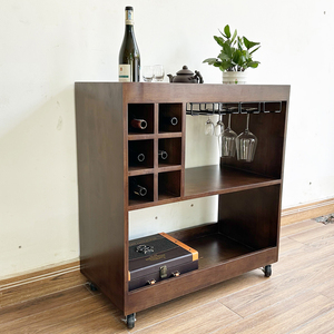 ชั้นวางไวน์ไม้โอ๊คแท้และไม้แผ่นสำหรับบ้านสไตล์โมเดิร์น - Product Image 2