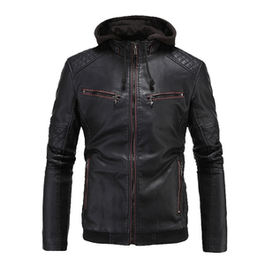 Hot Sale Genuine <b>Leather</b> <b>Jacket</b> Men Fashion Biker <b>Real</b> Cowhide Custom Logo Winter Coat Plus Size Windproof Zipper Bulk Sale - Product Image 3