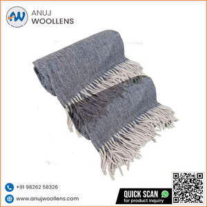 Meilleure qualité King Size coton bleu marine couvertures célèbre diamant chevrons conception jette - Product Image 6