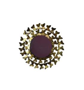 Gorgeous Modern Wedding <b>Gold</b> Plated Metal Butterflies Designer <b>Framed</b> Shape Wall <b>Mirror</b> High Quality Supply - Product Image 1