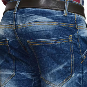 Vente en gros streetwear coupe ajustée pantalons jeans décontractés pour hommes pantalons en denim blanc délavé à l'acide de haute qualité - Product Image 6