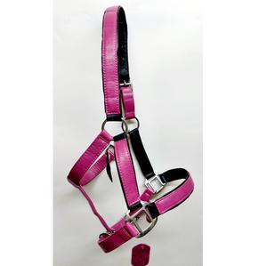 Licol en cuir de vache Softie dans un licou de cheval léger rose - Product Image 1
