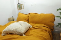 Parure de lit de luxe en coton 100% de haute qualité, couleur unie, 400TC, style européen-américain, pour hiver, hôpital, maison, hôtel