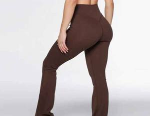 <b>Women's</b> Sports Yoga Set High-Waisted <b>Flare</b> <b>Leggings</b> for Gym & Active Fitness Workouts - Product Image 3