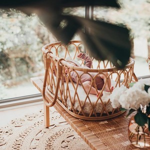 Cesta de cuna de ratán natural para bebé, cesta curva para cuna de bebé recién nacido, cesta de dormir para nido de bebé - Product Image 3