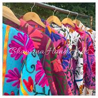 Chaqueta Suzani Bordada a Mano de Algodón Indio para Mujer, Prenda Única para Fiestas, Chaqueta Estilo Occidental