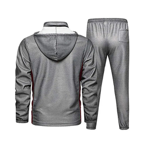 Ensemble de survêtement décontracté deux pièces pour homme, confortable, avec fermeture éclair - Product Image 2
