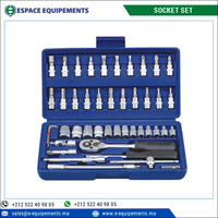 Ensemble d'outils de réparation domestique, ensemble de douilles de réparation automobile, ensemble d'outils et de matériel 46 pièces