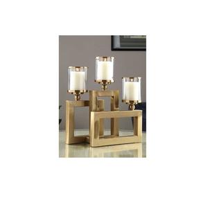 Antique <b>Brass</b> <b>Candlestick</b> Holder Outdoor and Indoor Home Decoration Metal Aluminium Pillar for Weddings - Product Image 1