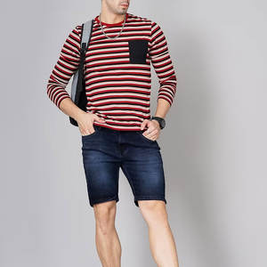 Shorts de Mezclilla para Hombre con Detalles Desgastados, Estilo Juvenil a la Moda, Transpirables, de Algodón, para Clima Cálido - Product Image 3