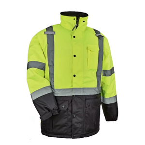 Vente en gros de vêtements de sécurité industrielle de haute qualité en polyester double veste réfléchissante imperméable - Product Image 6