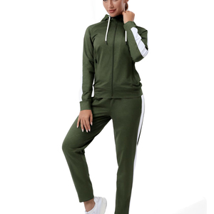 Conjunto de chándal de ropa informal para mujer, producto más vendido, chándales ajustados hechos a medida para mujer en color sólido - Product Image 1