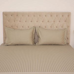 Tùy chỉnh thực hiện đồng bằng cotton Satin Sọc bedsheets Đồng bằng thiết kế sang trọng khách sạn satin tấm ga trải giường - Product Image 4