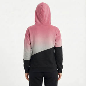 Sudaderas con Capucha de Alta Gama para Mujer, Diseño Color Block, Logotipo Personalizado Bordado, Estilo Urbano Holgado, Sudaderas con Capucha al por Mayor - Product Image 3