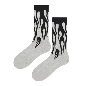 Men's Women's Custom <b>Color</b> Print Flame Pattern Design <b>Socks</b> Breathable Street Style Casual Everyday Low MOQ Wholesale Factory - Product Image 6
