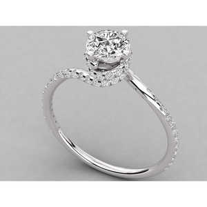 Bague solitaire en or 9 carats avec diamant de laboratoire taille ovale géométrique (certifié IGI) - Product Image 6