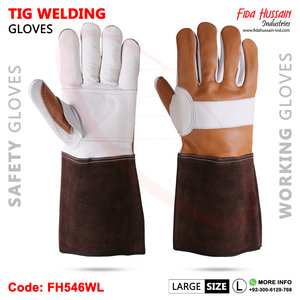 Offre Spéciale 2025 Confortable Grand Pouce Rond Conception Fil Résistant Au Feu Sécurité Du Travail TIG Soudage Gants En Cuir - Product Image 5