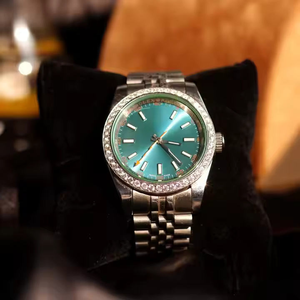Reloj de Lujo con Diamantes de Moissanita VVS Verdes, Estilo Hip Hop, Caja de Acero Inoxidable Antiguo, Personalizado, de Alta Calidad, Analógico Miyota - Product Image 1