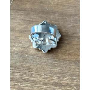 Bague ajustable en argent sterling avec pierres multiples faites à la main du sud-ouest, sertie en clos - Product Image 5
