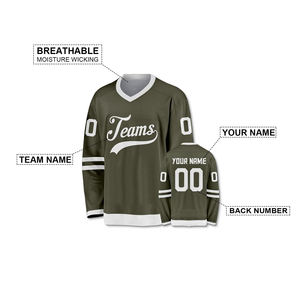 Maillot de hockey sur glace sublimé avec logo de conception d'équipe sur mesure de haute qualité Maillot de hockey sur glace personnalisé de bonne qualité - Product Image 4