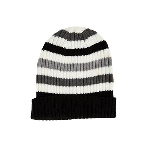 Gorro de punto con Bordado de lana 100% con estampado Digital cálido de invierno Unisex con gorro informal Skullies - Product Image 1