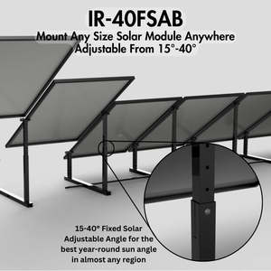 Support de panneau solaire fixe à angle réglable IntegraRack IR-40FSAA BallastRack - Aluminium - Product Image 2