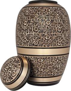 Urna Funeraria de Metal Blanca Moderna de Gran Tamaño, Hecha a Mano, para Decoración del Hogar, Impermeable, Ecológica, Duradera, Marca Orrizen - Product Image 1