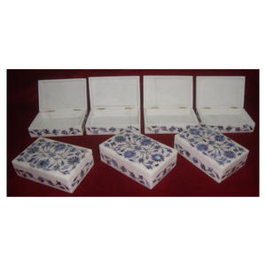 Cajas de incrustaciones de fregona de almacenamiento increíble, decoración de boda, superventas indio, caja de mármol con incrustaciones de madreperla, caja de mármol para alimentos secos - Product Image 1