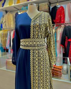 Abaya de lujo de Dubái para adultos, seda hecha a mano con cristal y detalles bordados - Product Image 5