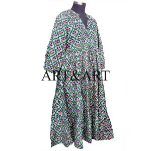 Vestidos Casuales al por Mayor para Mujer, Cuello en V, Manga 3/4, Cintura Natural, 100% Algodón Lavable para Salidas Informales - Product Image 5