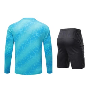 Hot Selling Quality Orange Plus Size 100% Polyester Soccer Wear Long Sleeve Football Goalkeeper Uniform Short Pant - Product Image 3