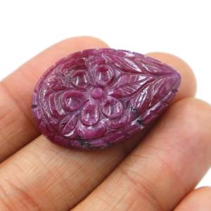 Rubí Rojo Natural Tallado en Cabujón, Gema de Rubí Tallada a Mano, Piedra Suelta Lisa, Proveedor Mayorista para Joyería - Product Image 2