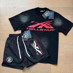 Étoile de haute qualité personnalisée en usine avec la même tendance Impression vintage Ensemble de shorts décontractés à manches courtes pour hommes et femmes d'été - Product Image 5