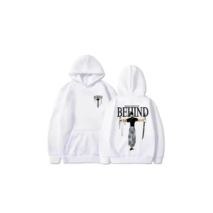 Personalizado de alta calidad de peso pesado 100 por ciento de algodón de lana pulóver sudaderas con capucha de los hombres patrón sólido ODM OEM - Product Image 1