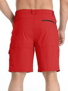 Men's Lightweight Gym Jogger <b>Shorts</b> Quick Dry Mesh Fabric Workout Running <b>Shorts</b> with <b>Zipper</b> Pockets Solid Pattern - Product Image 2