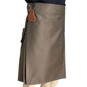 HIGHLANDER Kilt utilitaire en tissu de coton sergé 290 Gsm pour homme avec poches cargo Vêtements noirs-Poches détachables - Product Image 1
