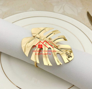 Rond de serviette en métal pour décor de table de mariage avec logo personnalisé accepté 2024 dernier design rond de serviette en métal maison de luxe - Product Image 2