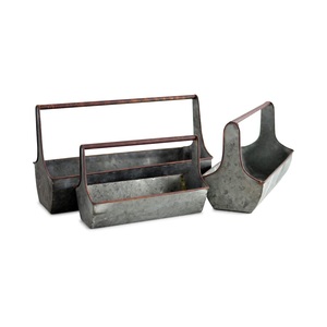 Trending Galvanized Planter `outdoor Decorative Customized Planter Rustic Galvanized Metal Flower Tub and Planters - Product Image 1
