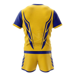 Prix de gros, sur mesure, nouveau design, haute qualité, 100% polyester, écologique, séchage rapide, respirant, uniforme de rugby - Product Image 3