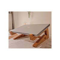 Support portable en bois personnalisé pour ordinateur portable / MacBook, support en bois pour ordinateur portable / organisateur de bureau gravé sur mesure