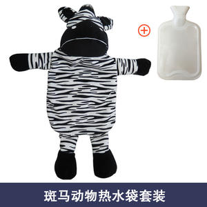 Bouteille d'eau chaude en polyester personnalisée, réutilisable, mignonne, remplie d'eau, style animal, épaisse, en peluche de dessin animé - Product Image 6