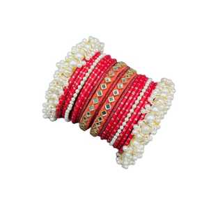 High Quality Handmade <b>Indian</b> Bridal <b>Bangle</b> Set for Women Jhumki <b>Bangles</b> Punjabi Chuda Copper Alloy Silver Plated Geometric - Product Image 1