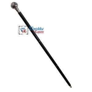 Canne de marche pliable en bois noir de 94 cm, de haute qualité, en laiton nickelé, faite à la main, avec poignée de 500 g, style Art Déco – Idéale pour les personnes âgées - Product Image 3